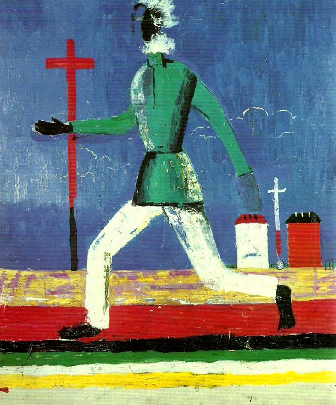 Kazimir Malevich running man oil painting picture